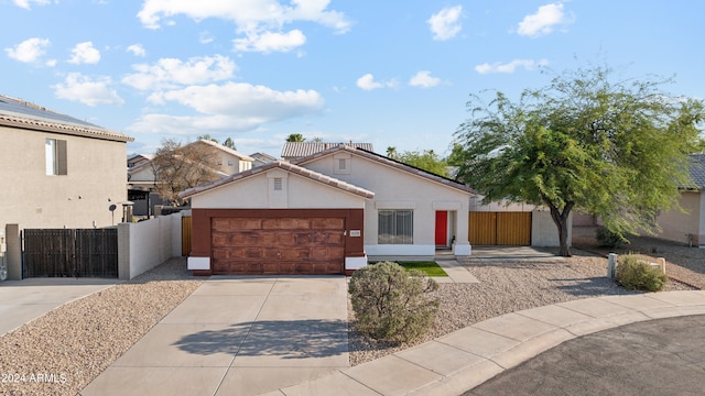 view of front of house featuring a garage