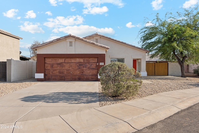 view of front of house featuring a garage