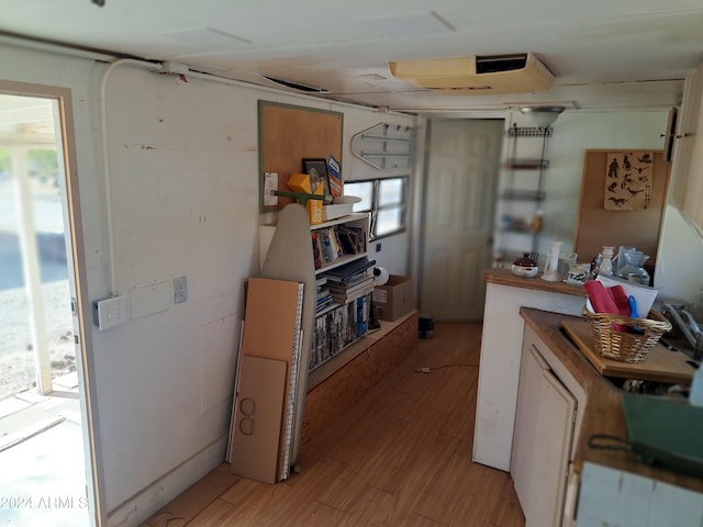 kitchen with light hardwood / wood-style floors