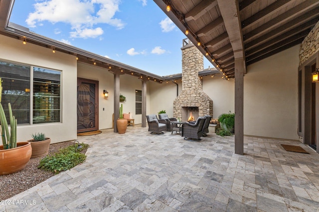 view of patio / terrace with an outdoor living space