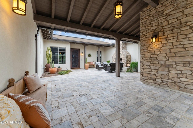 view of patio with outdoor lounge area