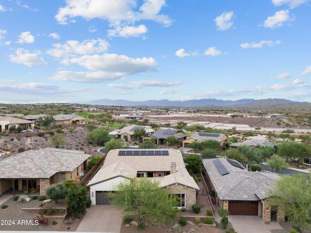 bird's eye view featuring a mountain view