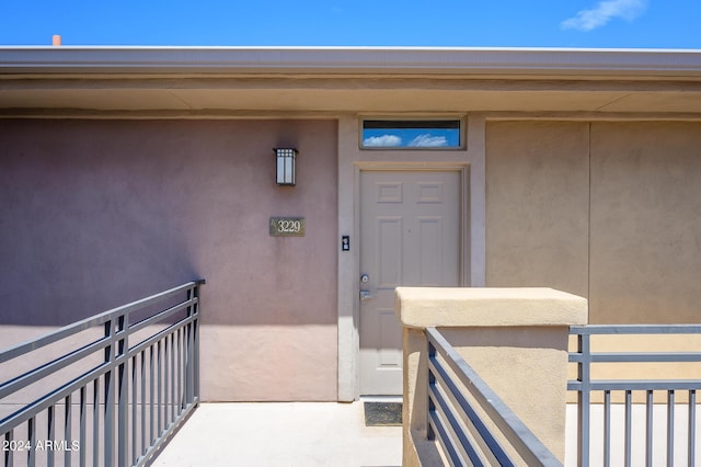 view of doorway to property