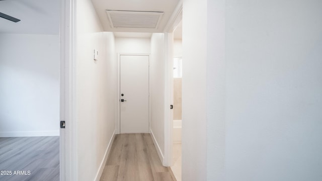 1838 E Earll Dr, Phoenix, AZ 85016 - hall with light wood-type flooring, visible vents, and baseboards