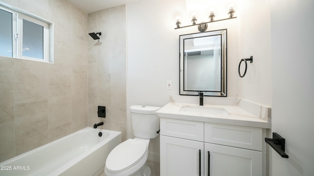 1838 E Earll Dr, Phoenix, AZ 85016 - bathroom featuring toilet, vanity, and shower / washtub combination