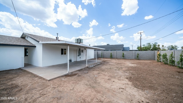 1838 E Earll Dr, Phoenix, AZ 85016 - back of house with central AC unit, a fenced backyard, a patio, and stucco siding