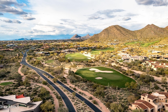 aerial view featuring a mountain view