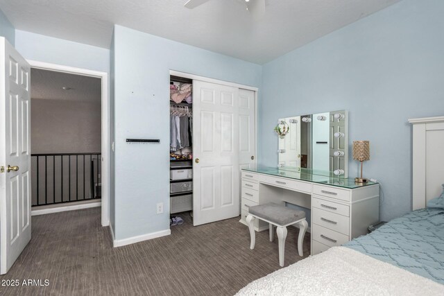 1751 W Mulberry Dr, Chandler, AZ 85286 - bedroom featuring a closet, carpet flooring, an office area, and a ceiling fan