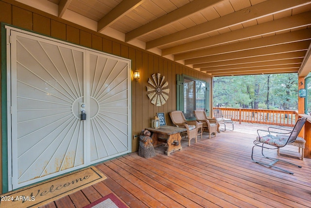 view of wooden terrace