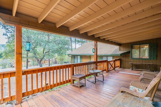 view of wooden terrace