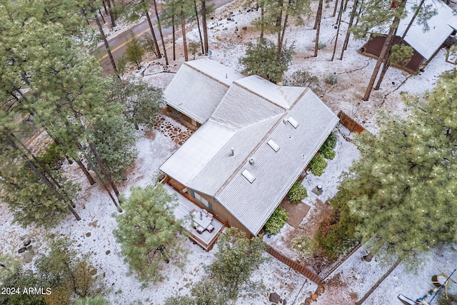 view of snowy aerial view