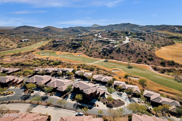 16210 E Links Dr, Fountain Hills, AZ 85268 - birds eye view of property with golf course view, a mountain view, and a residential view