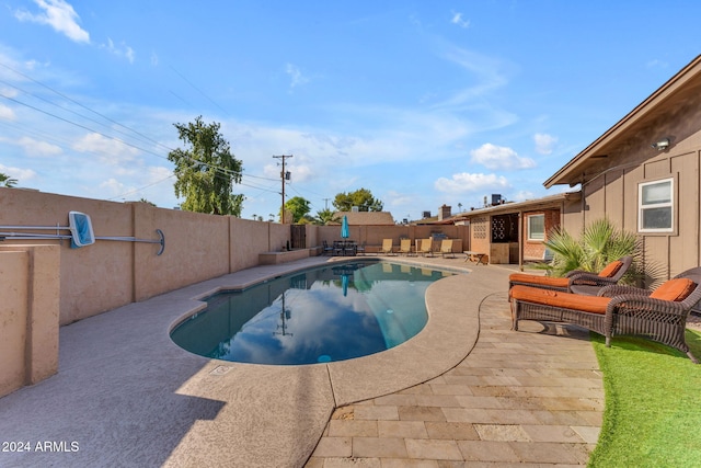 view of pool with a patio area