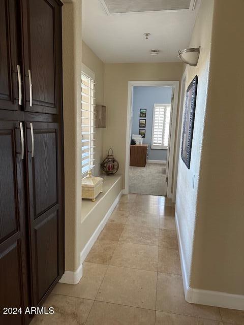 interior space with light tile patterned flooring