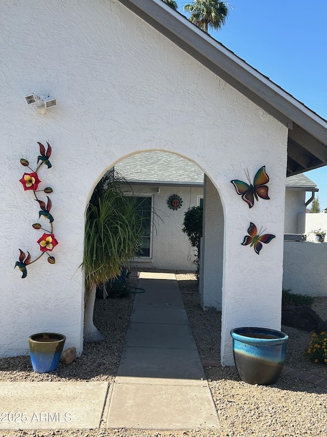 5143 W Mountain View Rd, Glendale, AZ 85302 - doorway to property with stucco siding