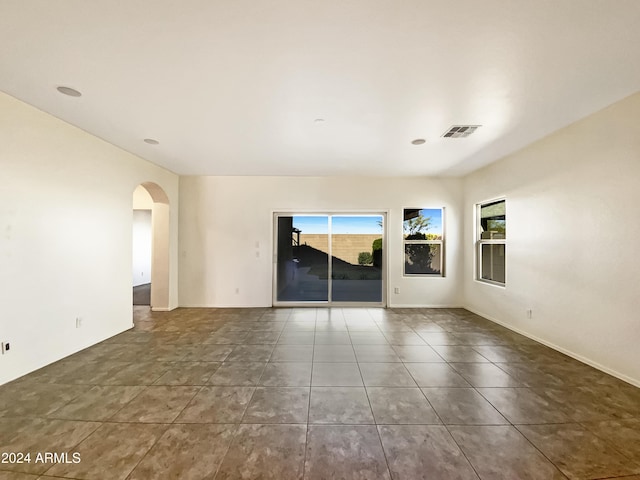 view of spare room