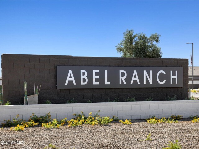 view of community sign