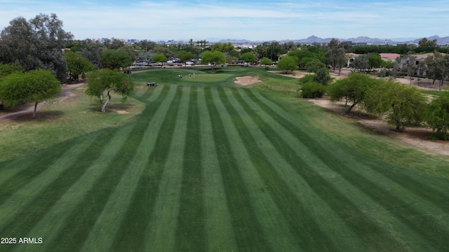 7029 S Golfside Ln, Phoenix, AZ 85042 - view of grassy yard with a mountain view and view of golf course