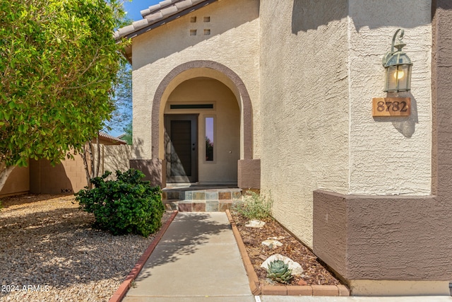 view of exterior entry