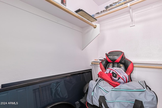view of walk in closet