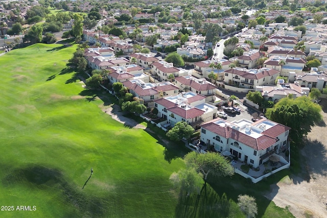 aerial view with a residential view