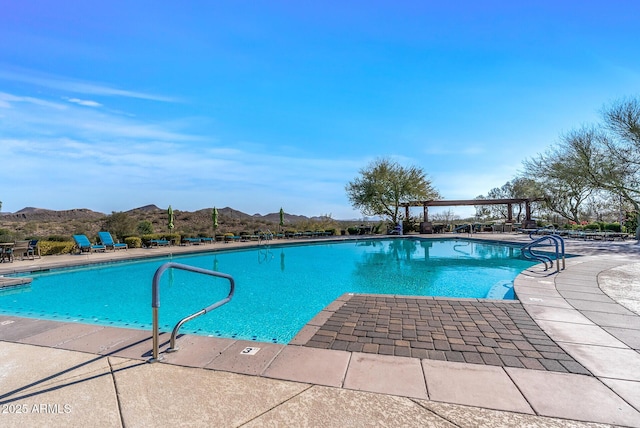 3045 W Feather Sound Dr, Phoenix, AZ 85086 - community pool featuring a patio area and a mountain view
