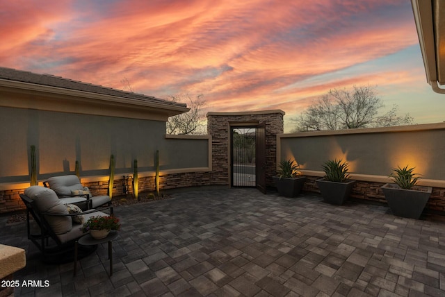 3045 W Feather Sound Dr, Phoenix, AZ 85086 - patio terrace at dusk featuring a patio