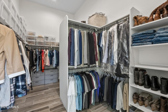3045 W Feather Sound Dr, Phoenix, AZ 85086 - walk in closet featuring wood finished floors
