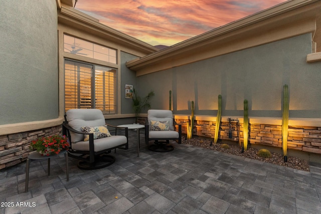 3045 W Feather Sound Dr, Phoenix, AZ 85086 - patio terrace at dusk featuring a patio area