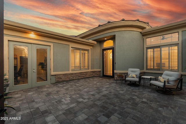3045 W Feather Sound Dr, Phoenix, AZ 85086 - view of patio / terrace featuring french doors