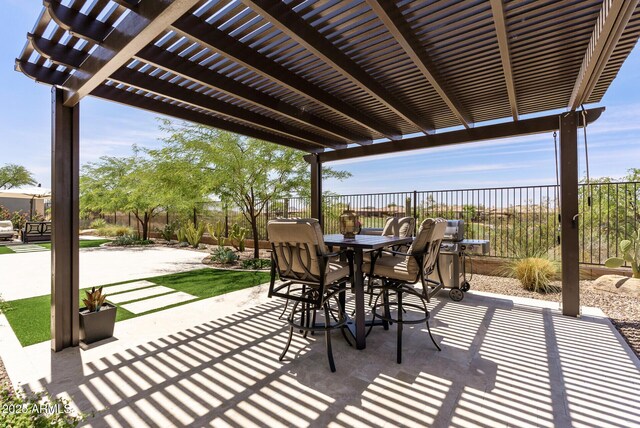 3045 W Feather Sound Dr, Phoenix, AZ 85086 - view of patio / terrace with outdoor dining area and a pergola