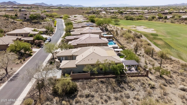 3045 W Feather Sound Dr, Phoenix, AZ 85086 - aerial perspective of suburban area featuring a golf course and a mountainous background