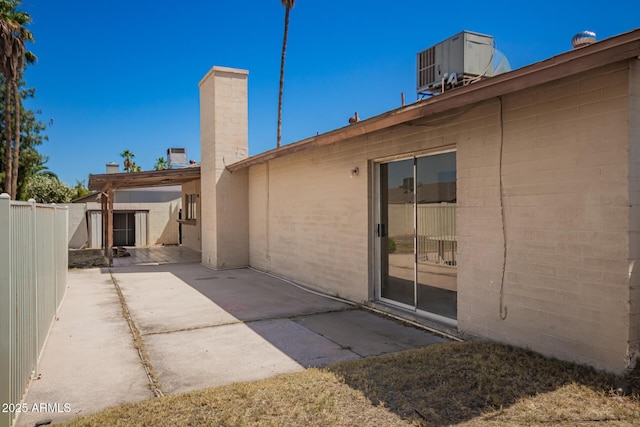 17244 N 36th Ln, Glendale, AZ 85308 - back of property with a patio area, fence, and central AC