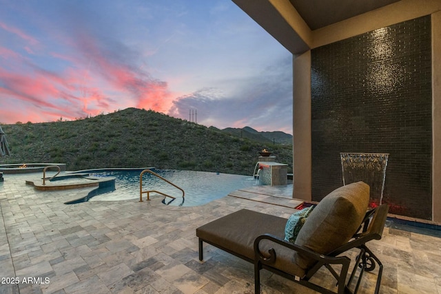 11320 N Crestview Dr, Fountain Hills, AZ 85268 - view of pool with a pool with connected hot tub and a patio area