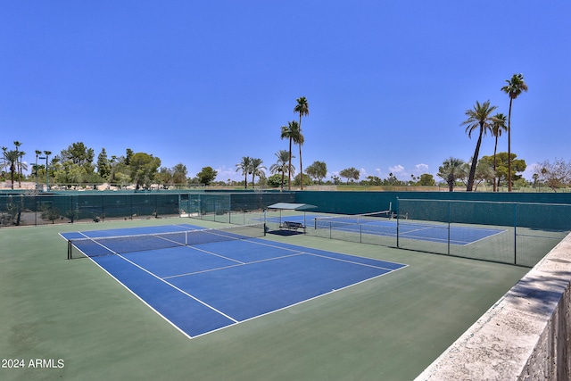 view of tennis court