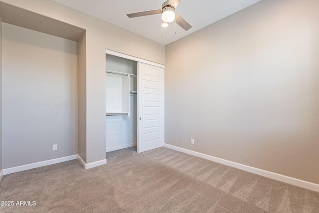 36169 N Serrano Ave, Queen Creek, AZ 85140 - unfurnished bedroom featuring carpet flooring, a closet, baseboards, and ceiling fan