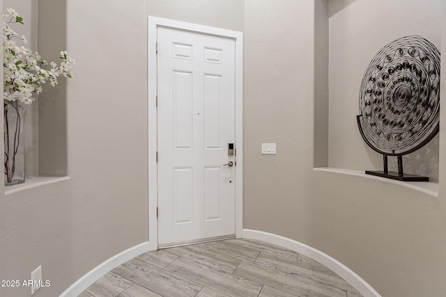 36169 N Serrano Ave, Queen Creek, AZ 85140 - foyer featuring light wood-style floors and baseboards