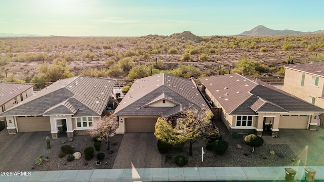 bird's eye view featuring a mountain view