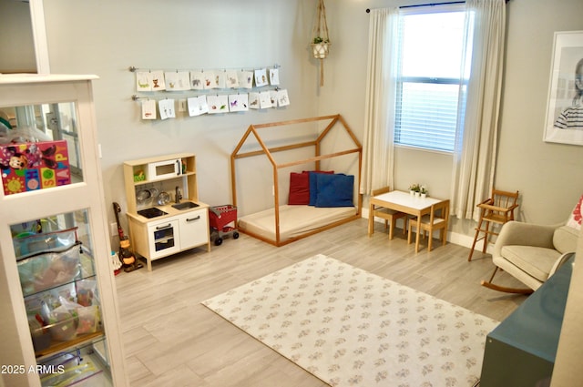 interior space featuring wood finished floors