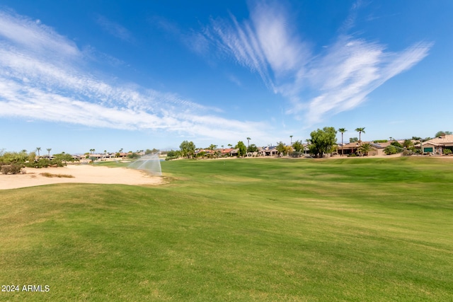 view of home's community with a lawn