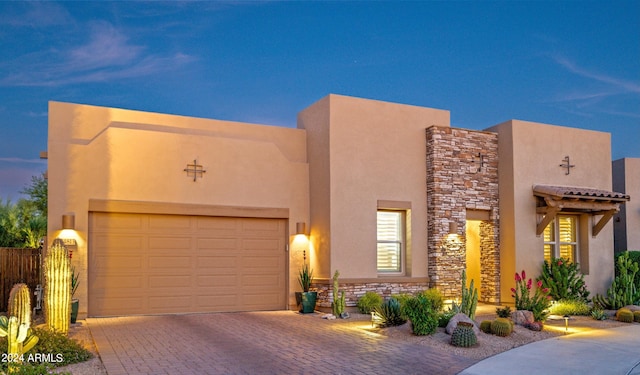 view of front facade with a garage