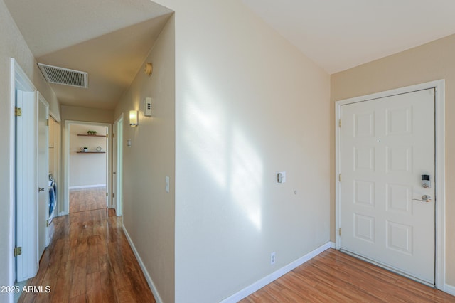 hall featuring hardwood / wood-style floors