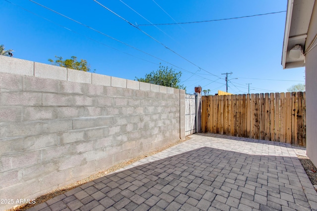 view of patio / terrace featuring a fenced backyard