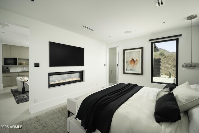 bedroom featuring sink