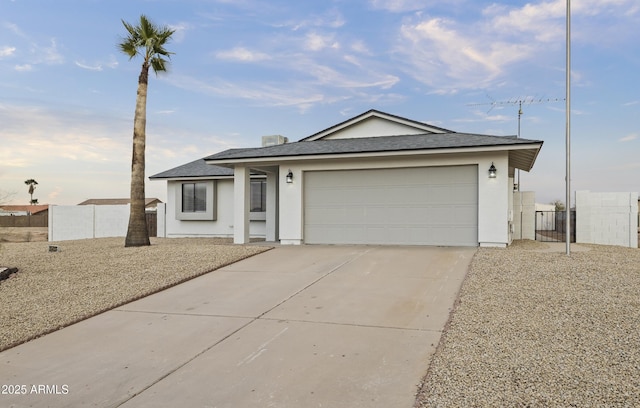 view of front of home featuring a garage