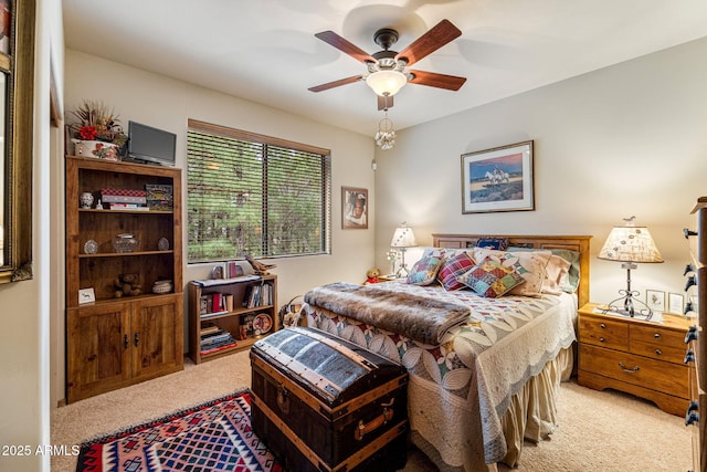 420 N Retreat Dr, Show Low, AZ 85901 - bedroom featuring light carpet and ceiling fan