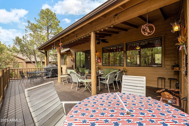 420 N Retreat Dr, Show Low, AZ 85901 - deck with outdoor dining space and area for grilling