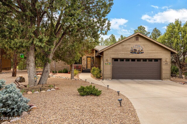 420 N Retreat Dr, Show Low, AZ 85901 - view of front of property with driveway and an attached garage