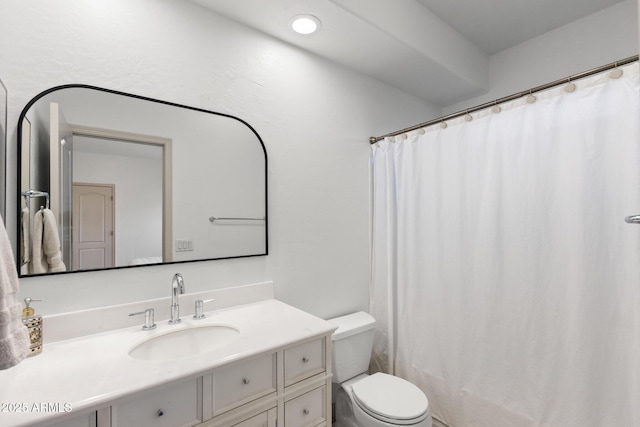 2533 W Novak Way, Phoenix, AZ 85041 - full bathroom featuring toilet, vanity, and a shower with shower curtain