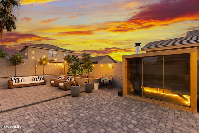 2533 W Novak Way, Phoenix, AZ 85041 - view of patio with a fenced backyard and an outdoor hangout area